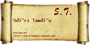 Sári Tamás névjegykártya